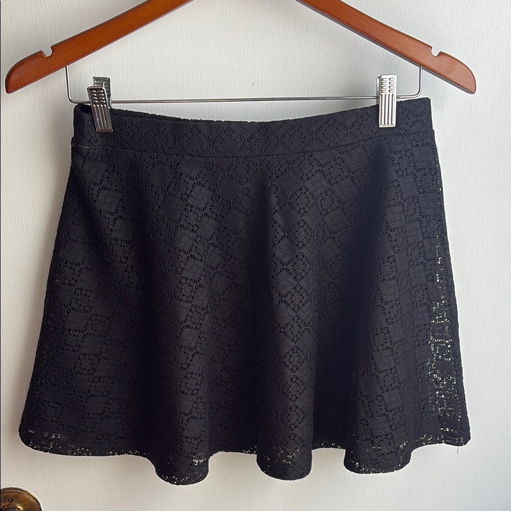 Aeropostale Black Mini Skater Skirt for Work